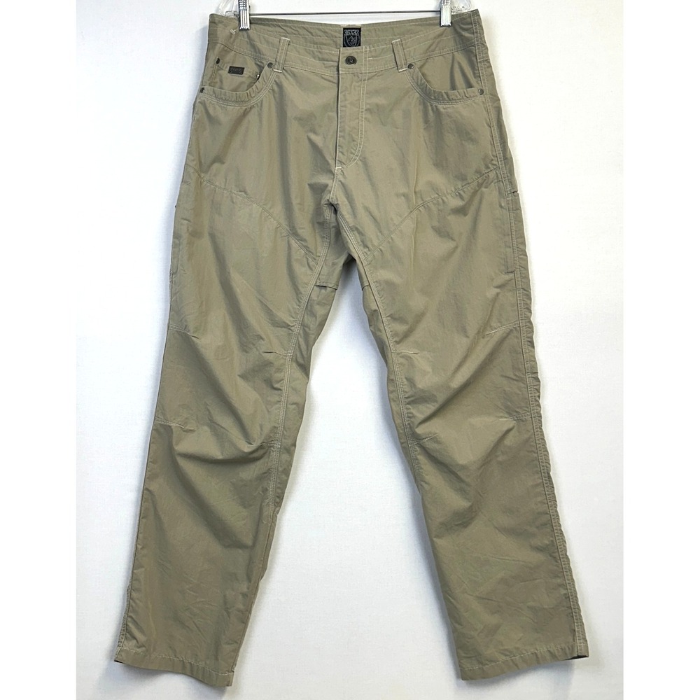 KUHL Vented Crotch & Knee Outdoor Hiking Pants Mens 36x32 Gray Green Khaki
